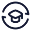 Elearningexchange icon with stroke rounded style