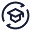 Elearningexchange icon with stroke sharp style