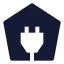 Electrichome icon with solid sharp style