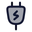 Electricplugs icon with duotone rounded style