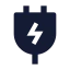 Electricplugs icon with solid sharp style