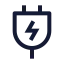 Electricplugs icon with stroke sharp style