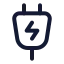 Electricplugs icon with stroke standard style