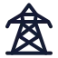 Electrictower icon with solid standard style