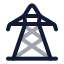Electrictower icon with twotone rounded style