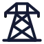Electrictower icon with solid standard style