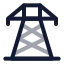 Electrictower icon with twotone rounded style