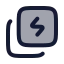 Electricitystack icon with duotone rounded style