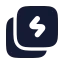 Electricitystack icon with solid rounded style