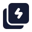 Electricitystack icon with solid standard style