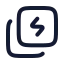 Electricitystack icon with stroke rounded style