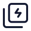 Electricitystack icon with stroke standard style
