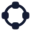 Ellipseselection icon with solid rounded style