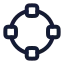 Ellipseselection icon with stroke rounded style