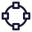 Ellipseselection icon with stroke sharp style