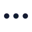 Ellipsis icon with solid sharp style
