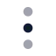 Ellipsisvertical icon with bulk rounded style