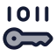 Encrypt icon with duotone rounded style
