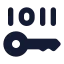 Encrypt icon with solid rounded style