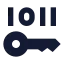 Encrypt icon with solid sharp style