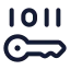 Encrypt icon with stroke rounded style
