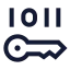 Encrypt icon with stroke sharp style