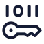 Encrypt icon with stroke standard style