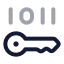 Encrypt icon with twotone rounded style