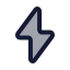 Energy icon with duotone rounded style