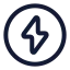 Energyellipse icon with stroke rounded style