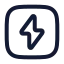 Energyrectangle icon with stroke rounded style