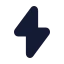 Energy icon with solid rounded style