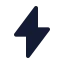 Energy icon with solid sharp style