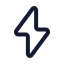 Energy icon with stroke rounded style