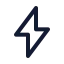 Energy icon with stroke sharp style