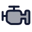 Engine icon with duotone rounded style