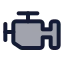 Engine icon with duotone standard style