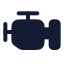 Engine icon with solid rounded style