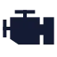 Engine icon with solid sharp style