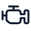 Engine icon with stroke rounded style