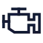 Engine icon with stroke sharp style
