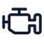 Engine icon with stroke standard style