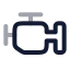 Engine icon with twotone rounded style
