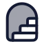 Entrancestairs icon with duotone rounded style