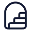 Entrancestairs icon with stroke rounded style