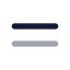 Equal icon with bulk rounded style