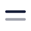 Equal icon with bulk rounded style