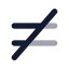Equalnot icon with bulk rounded style