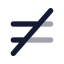 Equalnot icon with bulk rounded style