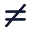 Equalnot icon with solid standard style